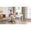 HOMCOM Armless Office Chair No Wheels Fabric Wide Seat-791562528