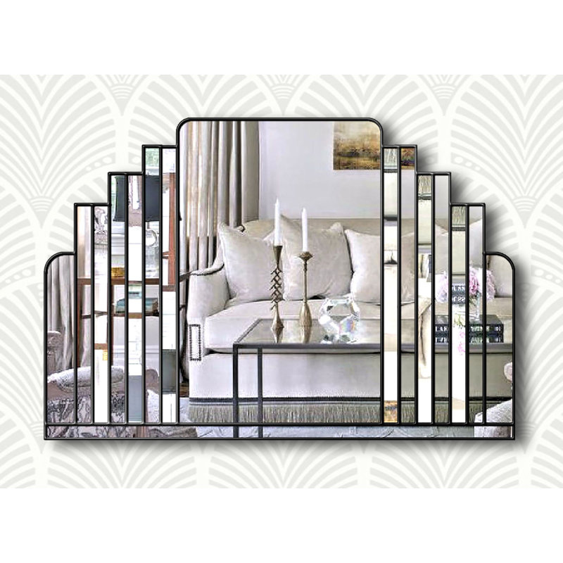 Maliyah Flat Wall Mirror, Black