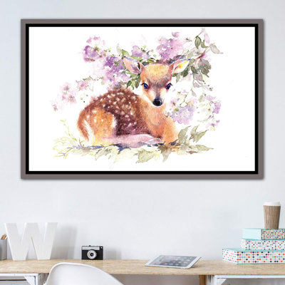 " Fawn in Flowers " Print