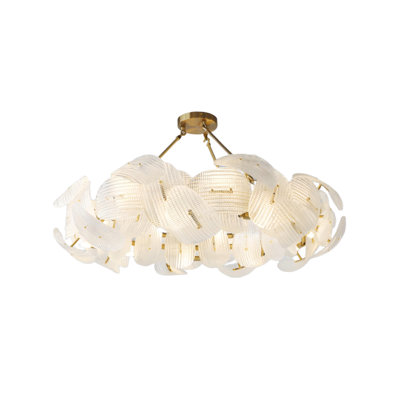 Lustre en verre transparent 31,5 "Modern Creative