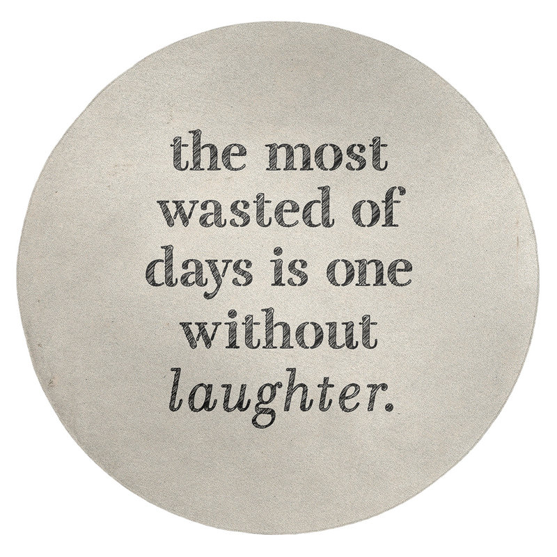 Quotes Chenille Indoor Rug, Round 5'
