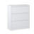 35.4 Inch Wide White 3 Drawer Lateral File Cabinet, Locking Heavy Duty Metal Home Office Filing Cabinet