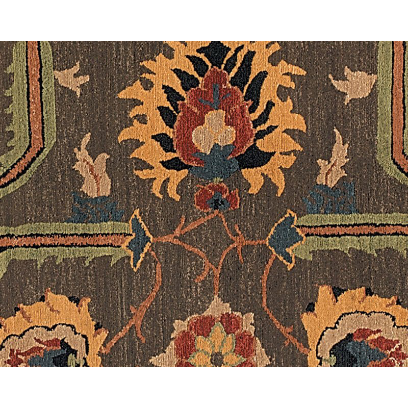 Kilkenny Wool Oriental Area Rug in Brown/Red/Black, Rectangle 8' x 10'