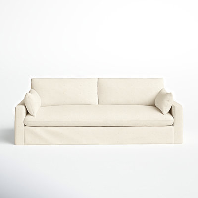 Luna 90"" Square Arm Slipcovered Sofa with Reversible Cushions -  Birch Lane™, 9ADE64552EB6487C90509A3C07432AEB