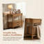 Console rétro en bois courbé avec 3 tiroirs - 43 po, entrée et canapé, brun
