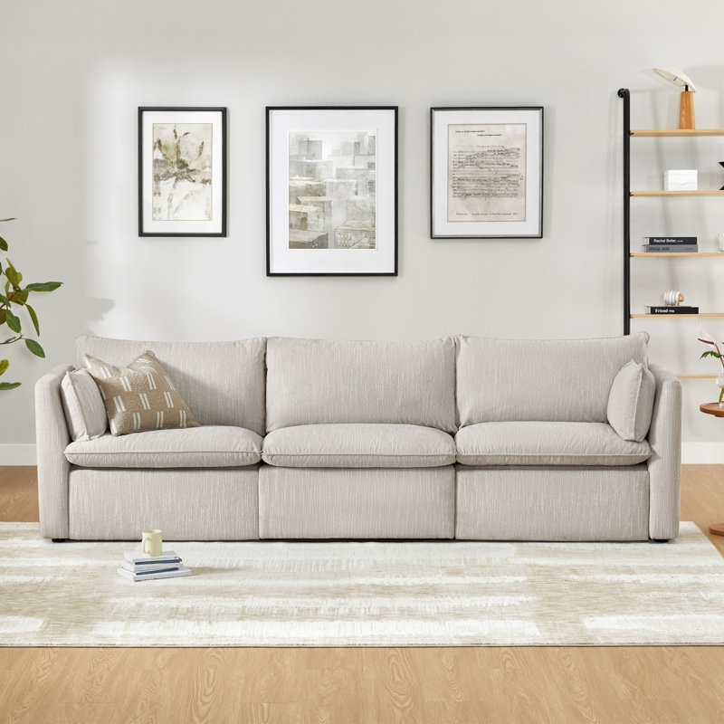 Modular Power Sofa, Light Gray