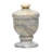Badal Grey Marble Bathroom Storage Jar with Lid – Cotton Ball & Vanity Organizer