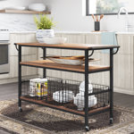 Escar Wood Kitchen Cart