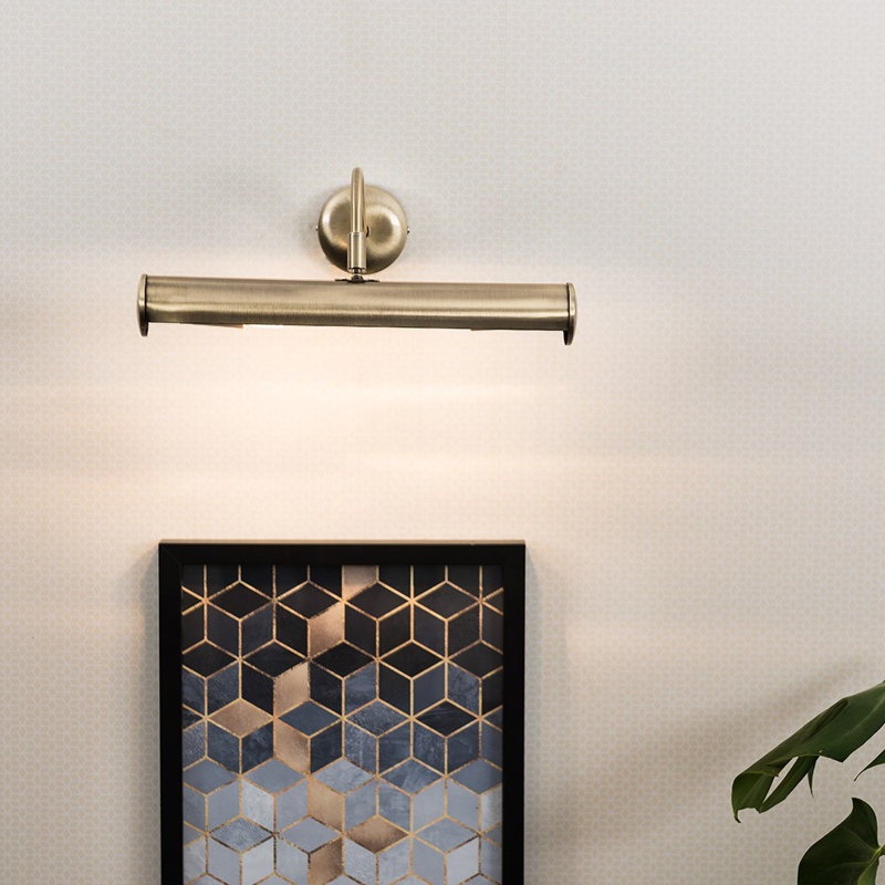 Gemini 4 -Light Hardwired Wall Mount Picture Light, Antique Brass, Yes