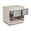 Pavira 1-Drawer Nightstand With LED Lights - Stone