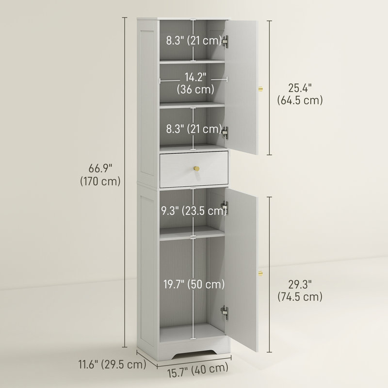 Armoire de rangement haute avec portes