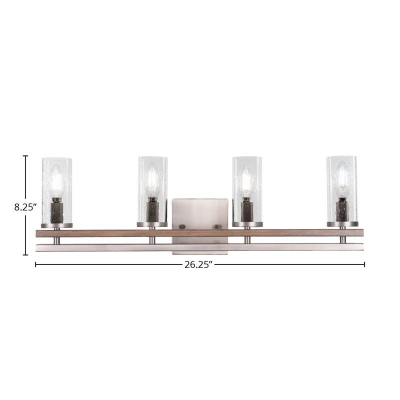 Belmont 4 Light Bath Bar, Graphite/Painted Distressed Wood