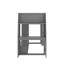 Lit mezzanine simple avec bureau et support à vêtements suspendu-385238894