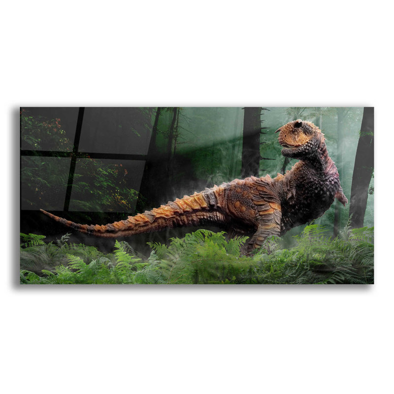 «Carnotaurus», art mural en verre acrylique, H 12 po x l 24 po x P 0,2 po