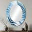 Fond de miroir bleu fougère bleue III-113803408