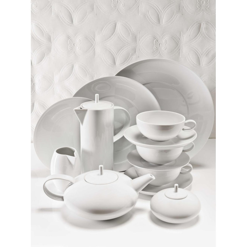 Domo White Porcelain Dinner Plate