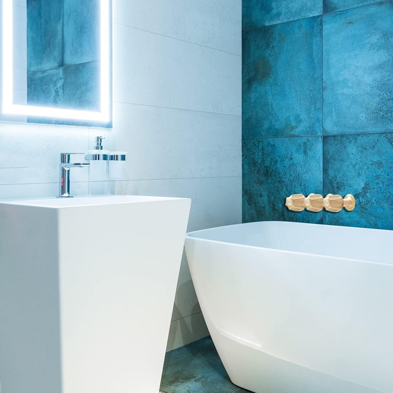 ATAYAL Bathtub And Shower 3 Handle Tub Trim Set For Price Faucets Bathtub Shower, Easy Installation, Heavy Duty Metal, Brass