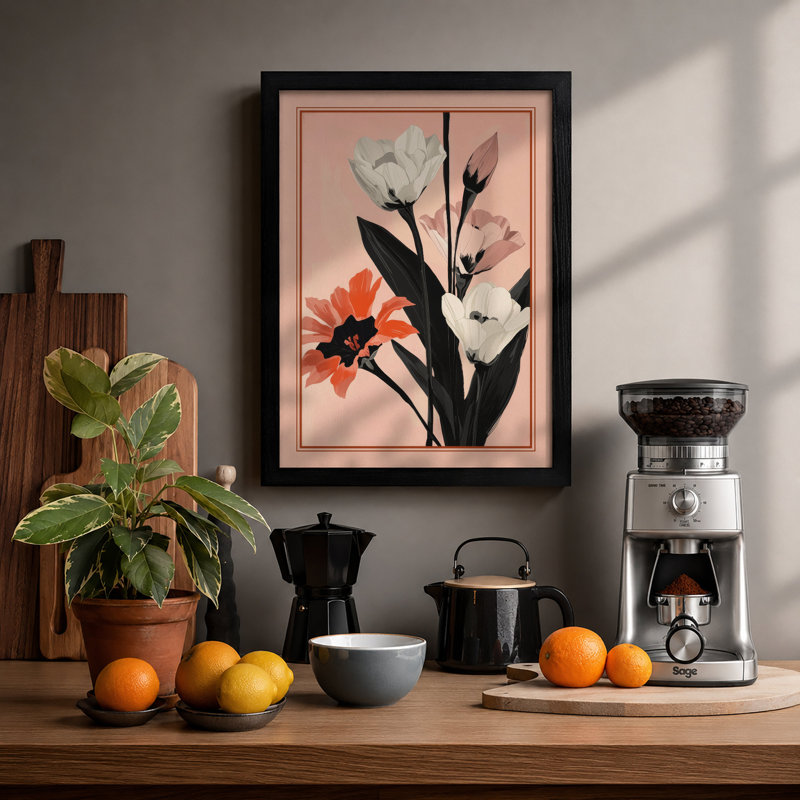 Study Botanical - Framed Print, Black, A3 - 42.0 x 29.7 cm