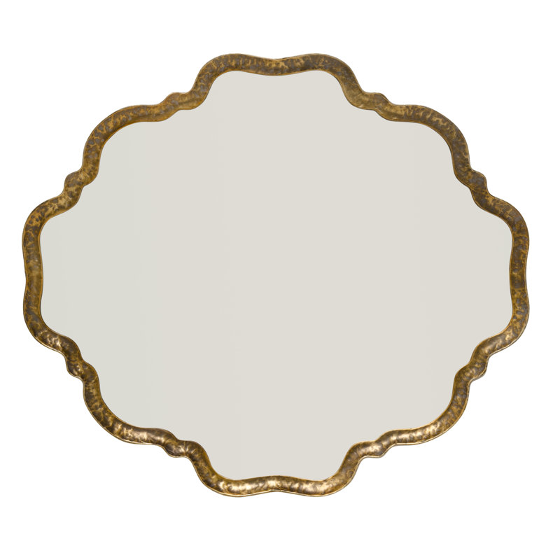 Elise Scalloped Metal Mirror