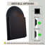 Armoire à pharmacie murale 24 po x 35,8 po avec miroir et tablettes en verre, noir-1114741276