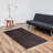 Mizelle Machine Woven Acrylic Area Rug in Anthracite/Cream-1634480170