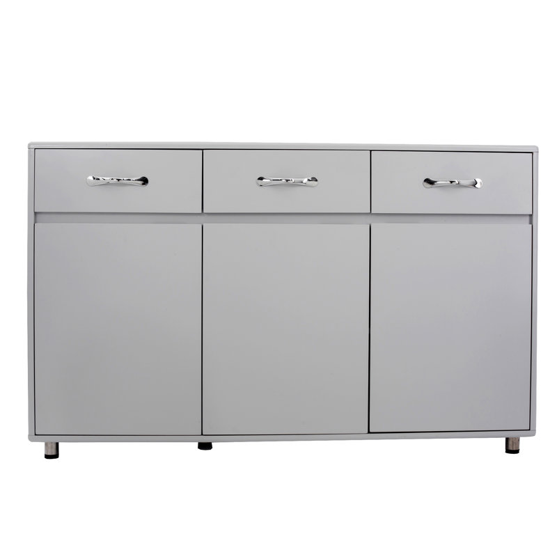 Armoire de rangement à 3 tiroirs, gris