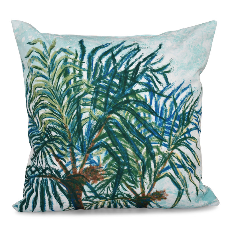 Housse de coussin d'extérieur carré Beach Insert, H 20 po x l 20 po, Aigue-marine