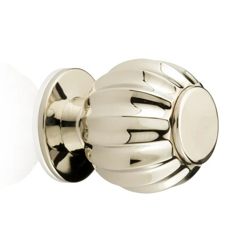 Poignée ronde Rivoli, Nickel poli, H 1,26 po x l 1,25 po x P 1,25 po