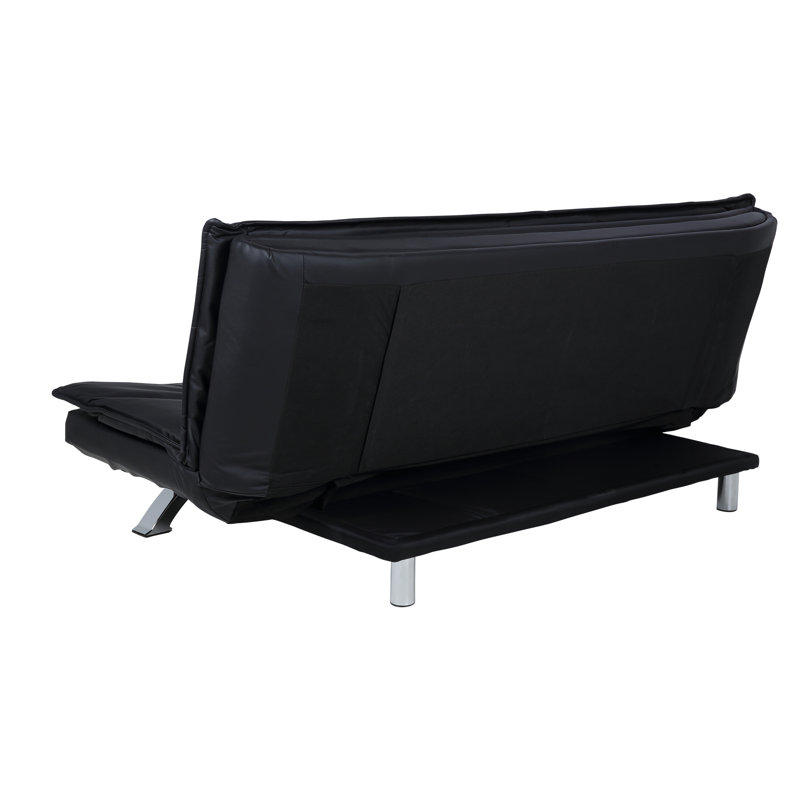 Jaye Faux Leather Sleeper, Black