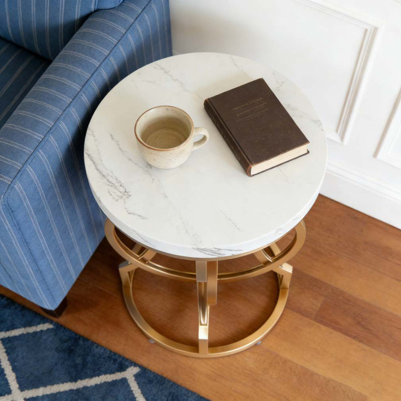 Table de chevet ronde, table de bout