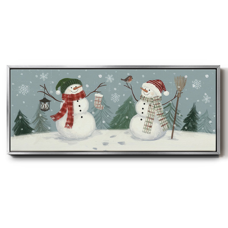 Snowmen VI- Framed Canvas, 24" H x 60" W