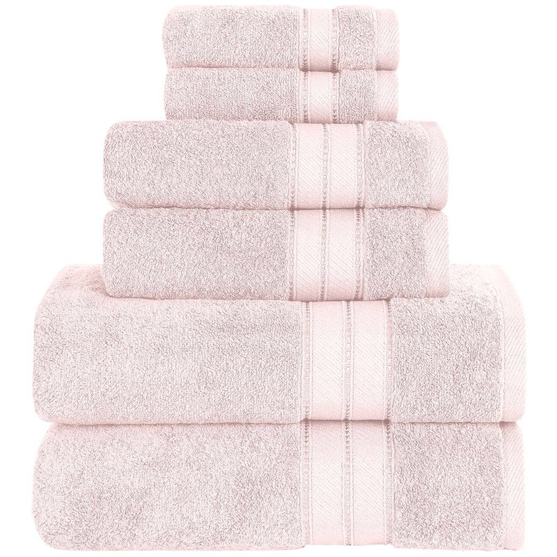 Modern Threads - Spun Loft 6-Piece 100% Combed Cotton Towel Set - Bath Towels, Hand Towels, & Washcloths - Super Absorbent & Quick Dry - 600 GSM - Soft & Plush