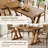 63" Farmhouse Rectangular Solid Wood Dining Table for 4-6