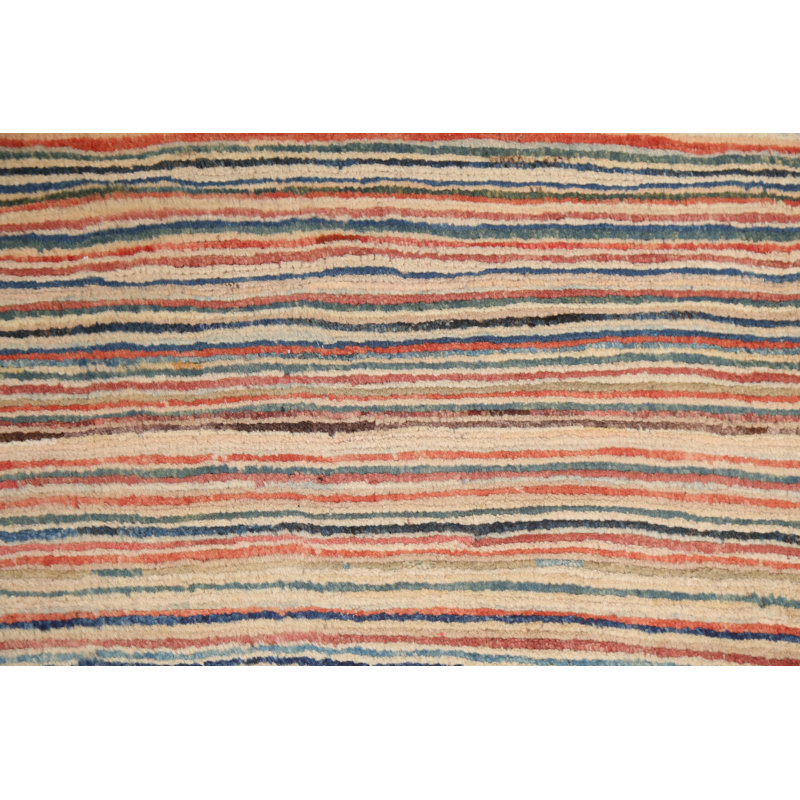 Tapis rayé à la main 3 x 4 Gabbeh