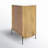 Carmela Ribbed Bar Cabinet with Genuine Marble Top