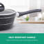 ROYALFORD Saucepan| Induction Safe Sauce Pot with Tempered Glass Lid | Forged Aluminium Cookware with 5-Layer Non-Stick Granite Coating Cooking Pot | PFOA Free Dishwasher Safe | Terranox Series-89193066