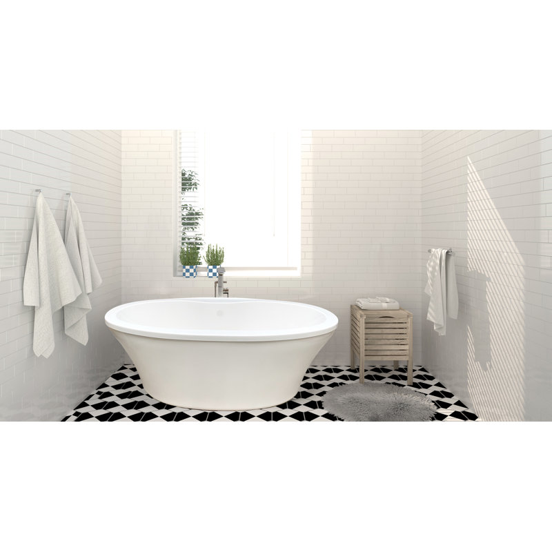 Danielle 65.5'' L Freestanding Soaking Bathtub
