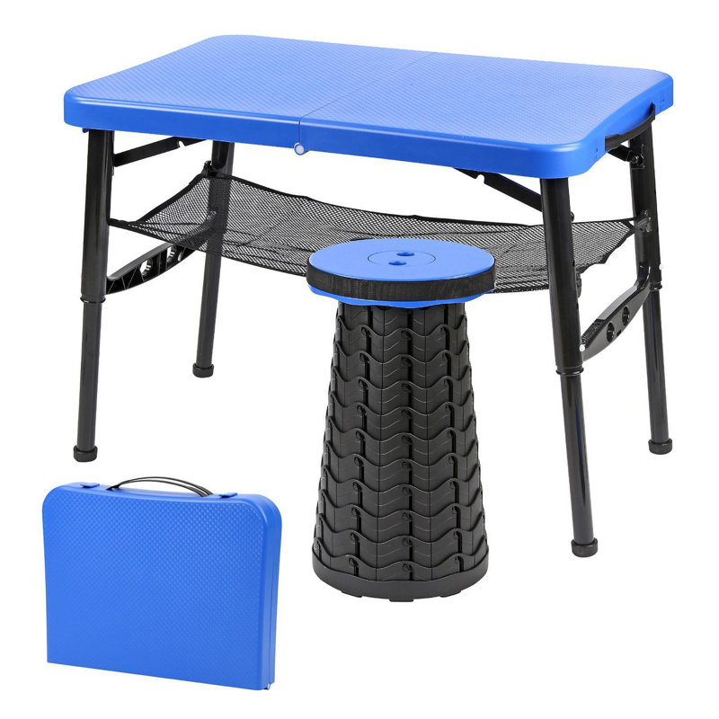 Callasandra Patio Dining Set with Rectangular Table, Blue