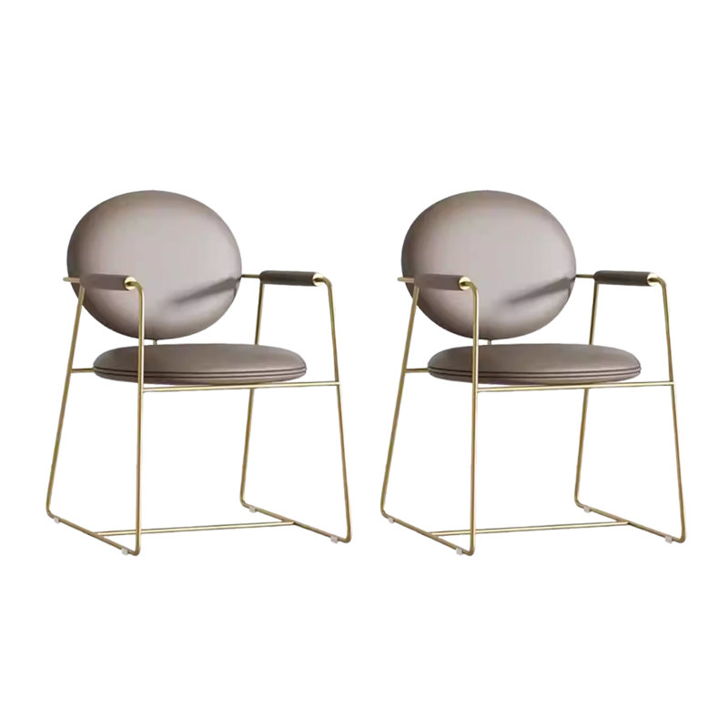 Chaises en similicuir de style moderne et décontracté, Gris