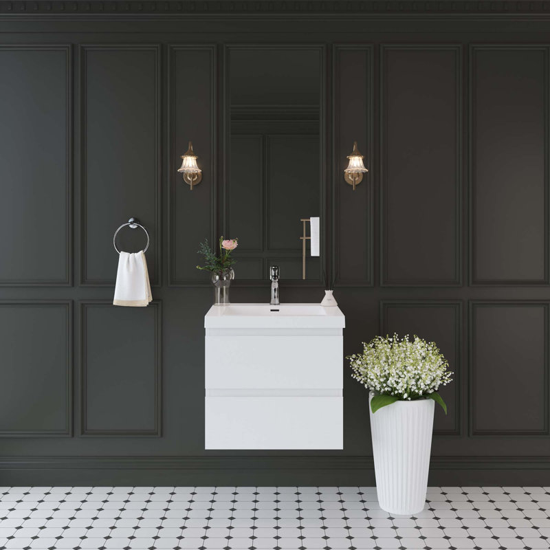 Meuble-lavabo flottant avec lavabo, 24"