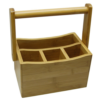 Bamboo Square Flatware Caddy