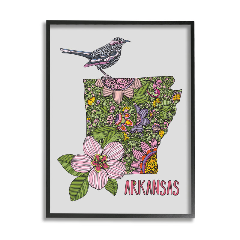 «Mockingbird Blossom» par Valentina Harper, motif floral complexe sur bois flottant, Giclée encadrée noir minuit
