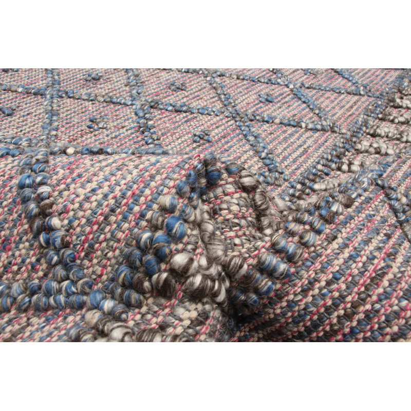 Tapis rose nouvel âge en laine de conception unique 6 pi 0 po x 9 pi Iamandi