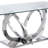 Miska Rectangular Dining Table in Clear and Mirrored Silver