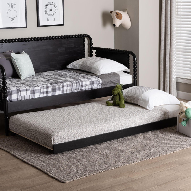 Lit gigogne Baxton Studio Lucera, Noir