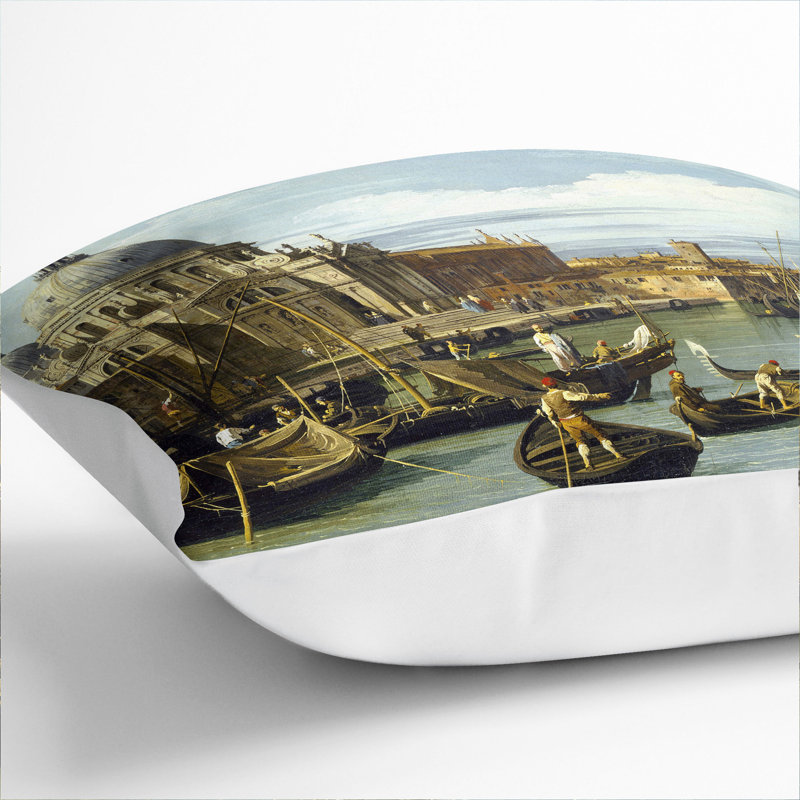 Square Cushion, 55cm H x 55cm W x 20cm D, White