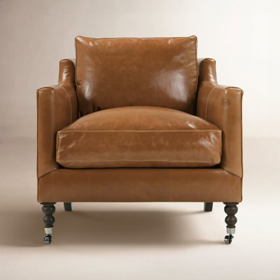 Madeline 33" W Genuine Full Grain Leather Armchair by Rowe Furniture