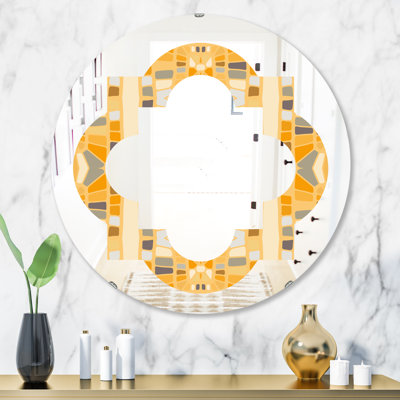 Quatrefoil Modern Farmhouse Frameless Wall Mirror