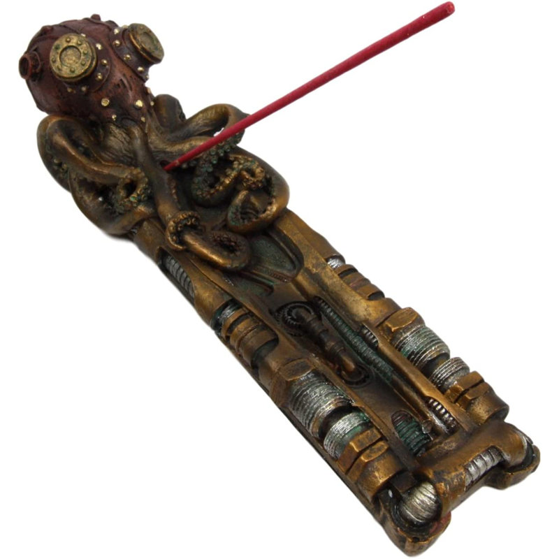 Figurine de brûleur d'encens Renato Steampunk Kraken