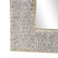 Cole And Grey Teak Wood Mosaic Multi Coloured Room Floor Mirror With Brown Inner Frame
